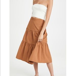 Madewell Poplin  Tiered Midi Skirt 4